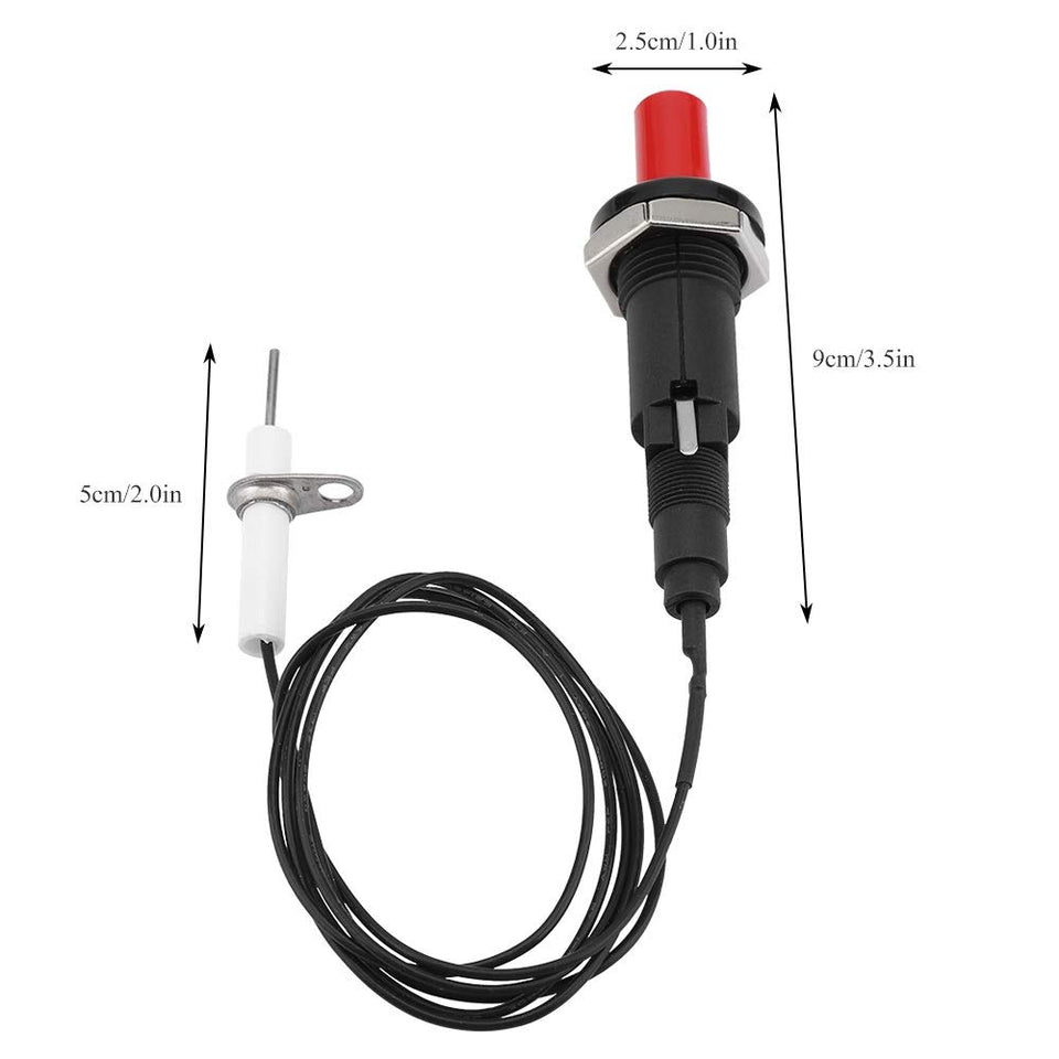 Encendedor piezoeléctrico - Juego de encendido Piezo Spark 1 Out 2 Kit de encendido Piezo Spark Grill BBQ Grill Botón de encendido para estufa de chimenea Gas