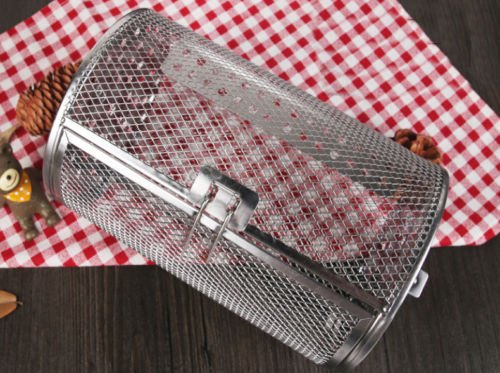 frijoles Peanut barbacoa asado parrilla asador Basket Hornear Herramientas fácil de abrir y cerrar con la puerta Unique encaja perfectamente su Rod Original cuando se utiliza en horno