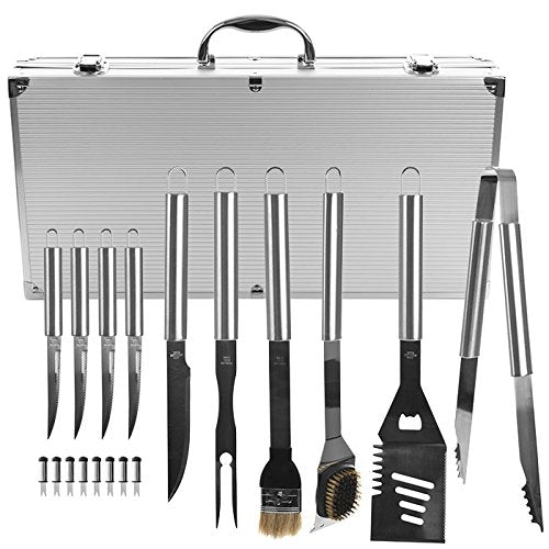 Chef Buddy Heavy Duty 19-Piece BBQ Set with Case