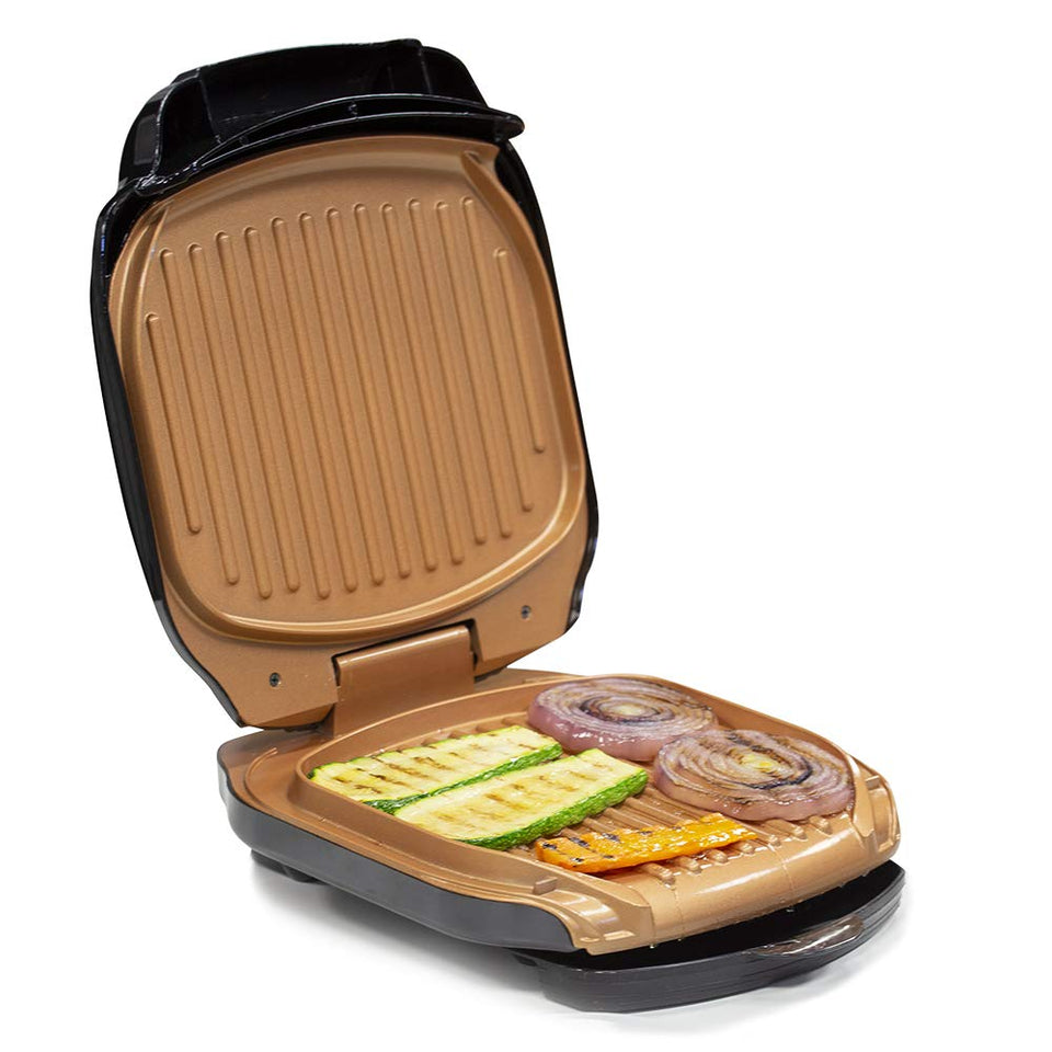 ELECTRIC GRILL parrilla eléctrica multiusos. Diseñado para DRENAR LA GRASA y cocinar los alimentos de AMBOS lados AL MISMO TIEMPO.