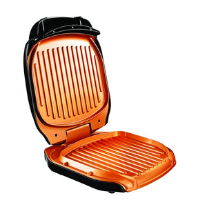 ELECTRIC GRILL parrilla eléctrica multiusos. Diseñado para DRENAR LA GRASA y cocinar los alimentos de AMBOS lados AL MISMO TIEMPO.