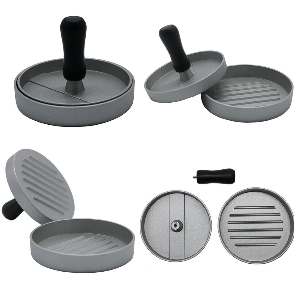 Prensa para hamburguesas, Prensa para hamburguesas de aluminio con Heavy Duty Patty eléctrica Sartén Antiadherente, profesional Hamburguesa de calidad alimentaria molde ideal para barbacoa, Hogar, fiestas, Picnic, accesorios de cocina para hamburguesa