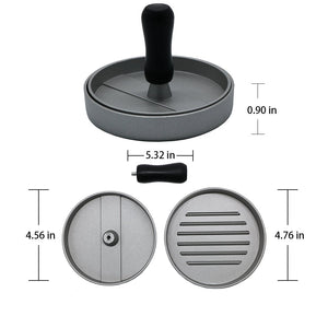 Prensa para hamburguesas, Prensa para hamburguesas de aluminio con Heavy Duty Patty eléctrica Sartén Antiadherente, profesional Hamburguesa de calidad alimentaria molde ideal para barbacoa, Hogar, fiestas, Picnic, accesorios de cocina para hamburguesa