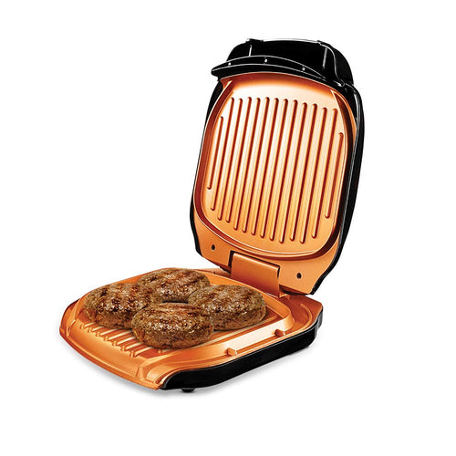 ELECTRIC GRILL parrilla eléctrica multiusos. Diseñado para DRENAR LA GRASA y cocinar los alimentos de AMBOS lados AL MISMO TIEMPO.