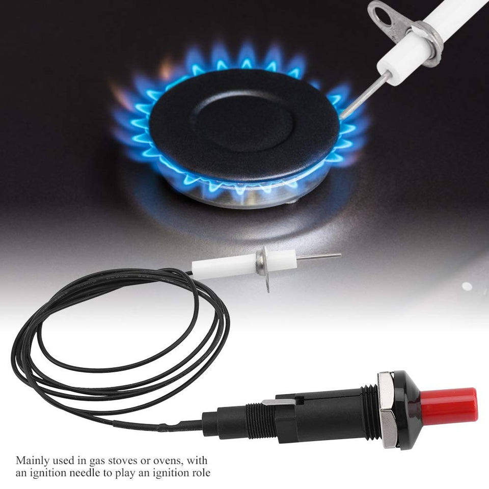 Encendedor piezoeléctrico - Juego de encendido Piezo Spark 1 Out 2 Kit de encendido Piezo Spark Grill BBQ Grill Botón de encendido para estufa de chimenea Gas