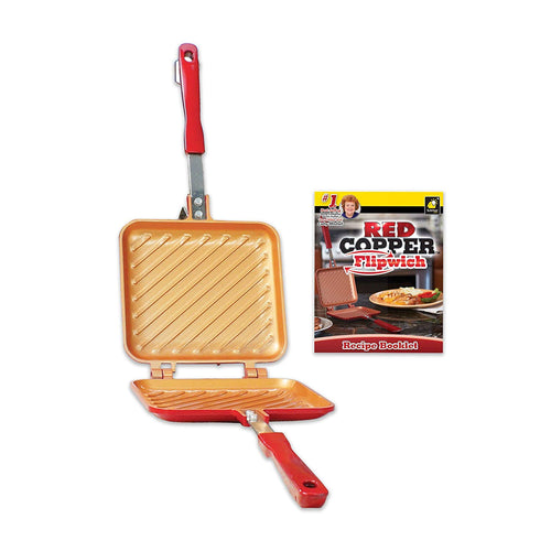 Cobre rojo flipwich antiadherente Sandwich y a la parrilla panini Maker Bulbhead