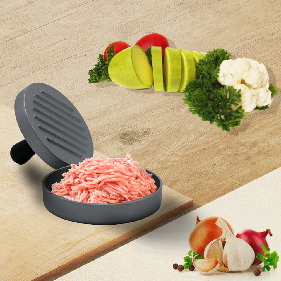 Prensa para hamburguesas, Prensa para hamburguesas de aluminio con Heavy Duty Patty eléctrica Sartén Antiadherente, profesional Hamburguesa de calidad alimentaria molde ideal para barbacoa, Hogar, fiestas, Picnic, accesorios de cocina para hamburguesa