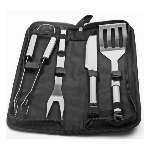 5 Piece Stainless Steel BBQ Grilling Tool Set