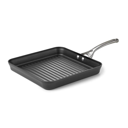 Calphalon Olla antiadherente de aluminio anodizado contemporáneo, cuadrada, 28 cm, color negro