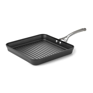 Calphalon Olla antiadherente de aluminio anodizado contemporáneo, cuadrada, 28 cm, color negro