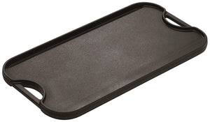 Lodge LPGI3 Parrilla Reversible de hierro fundido, 20 pulgadas x 10.4 pulgadas, 1 pieza