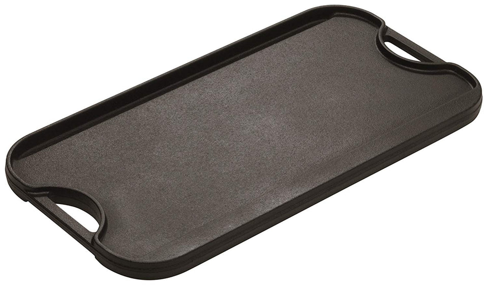 Lodge LPGI3 Parrilla Reversible de hierro fundido, 20 pulgadas x 10.4 pulgadas, 1 pieza
