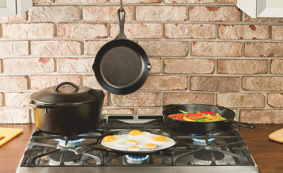 Lodge LSRG3 Single-Burner Reversible Grill/Griddle, 10.5-inch