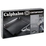 Calphalon Olla antiadherente de aluminio anodizado contemporáneo, cuadrada, 28 cm, color negro