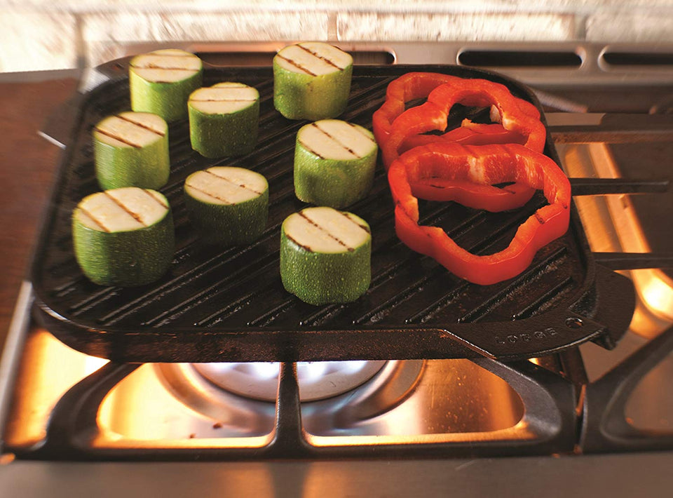 Lodge LSRG3 Single-Burner Reversible Grill/Griddle, 10.5-inch