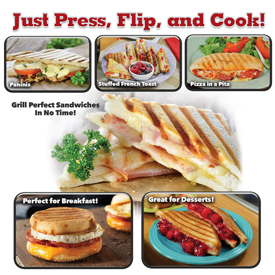 Cobre rojo flipwich antiadherente Sandwich y a la parrilla panini Maker Bulbhead