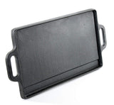 ProSource hg-1101-griddle - Parrilla de hierro fundido con doble quemador reversible, resistente, profesional, 50.80 cm x 23 cm, color negro